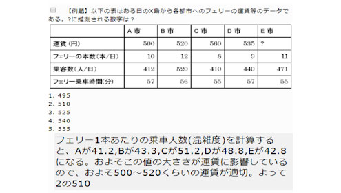 玉手箱 欠落した表の計算
